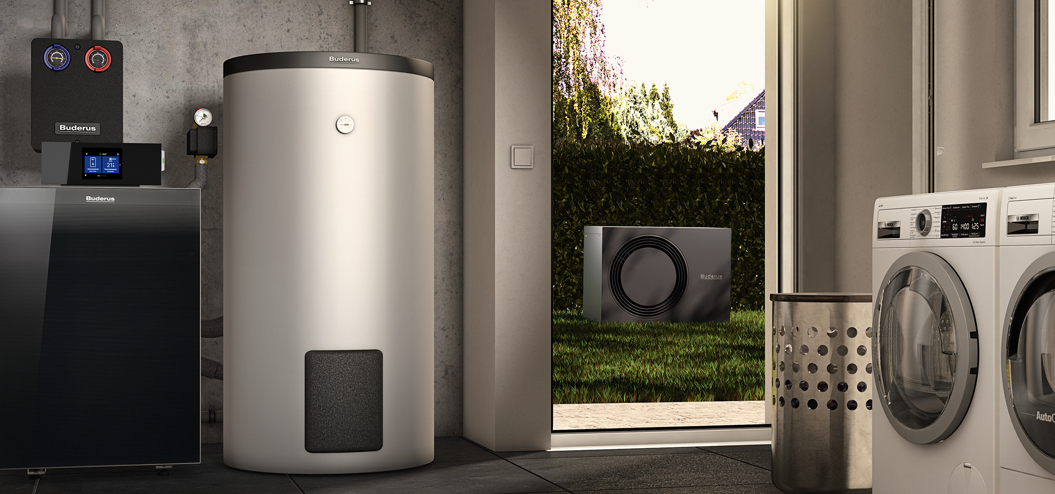 Heroscene_Gebäudetechnik-Buderus-Grafik